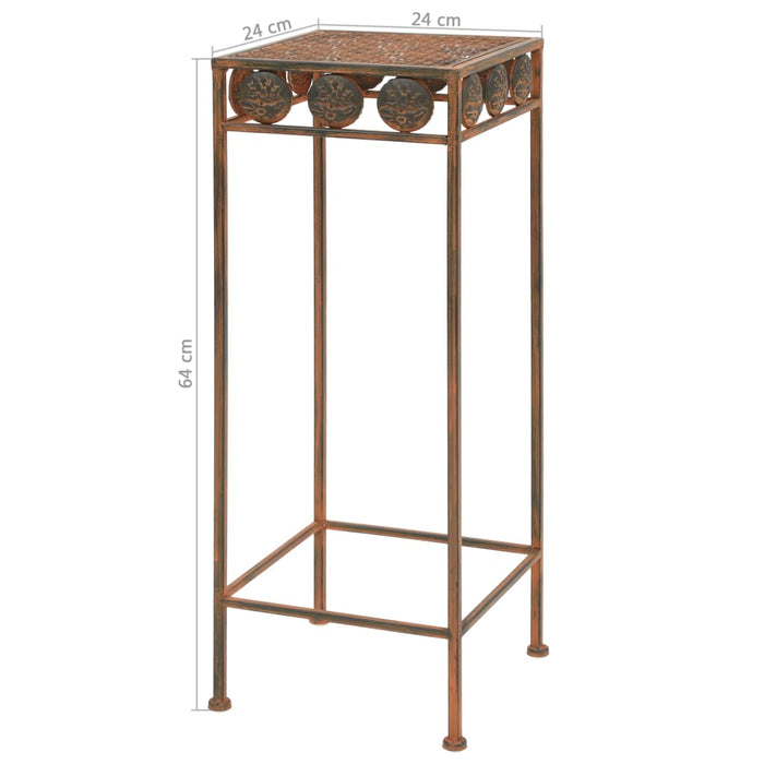 Set suport plante, 3 buc., ruginiu, metal, stil vintage - WALTI WALTI