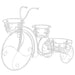 Suport plante în formă de bicicletă, metal, în stil vintage - WALTI WALTI