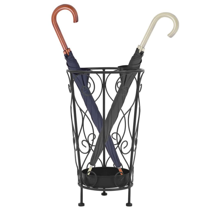 Suport pentru umbrelă, stil vintage, metal, 26x46 cm, negru - WALTI WALTI