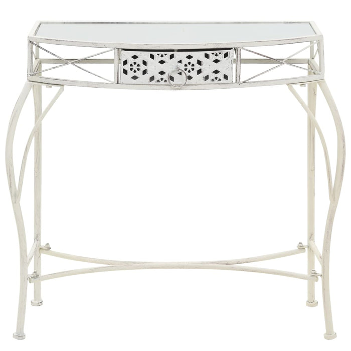 Masă laterală stil franțuzesc, alb, 82 x 39 x 76 cm, metal - WALTI WALTI