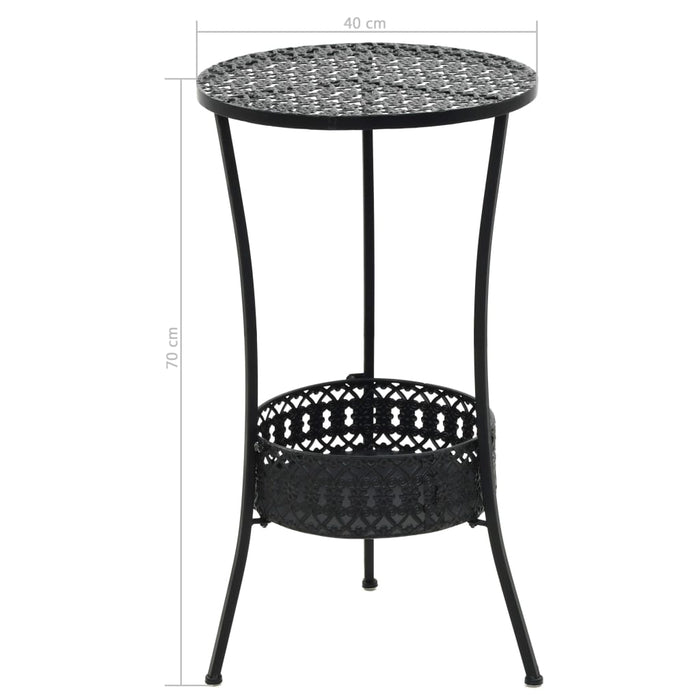 Masă de bistro, negru, 40 x 70 cm, metal - WALTI WALTI