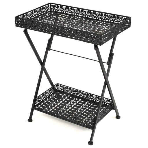 Măsuță de ceai pliabilă stil vintage negru 58x35x72 cm metal - WALTI WALTI