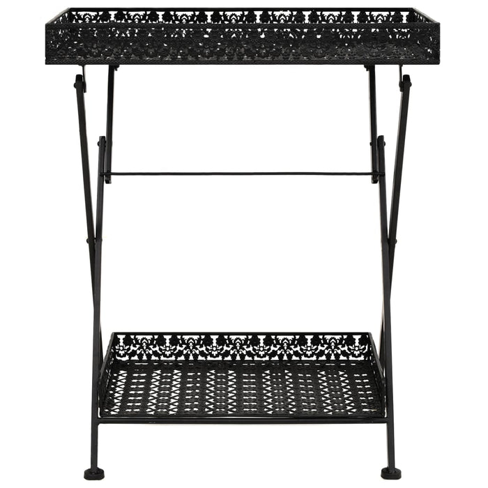 Măsuță de ceai pliabilă stil vintage negru 58x35x72 cm metal - WALTI WALTI