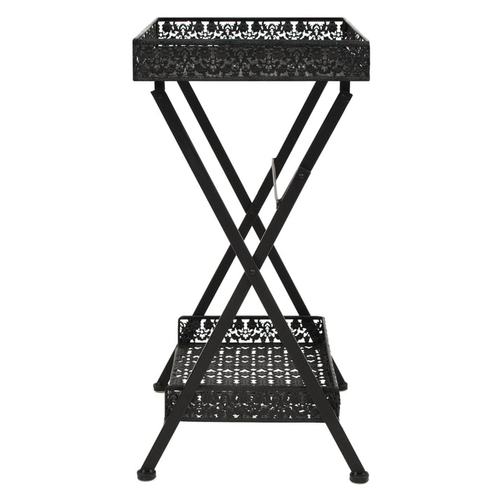 Măsuță de ceai pliabilă stil vintage negru 58x35x72 cm metal - WALTI WALTI