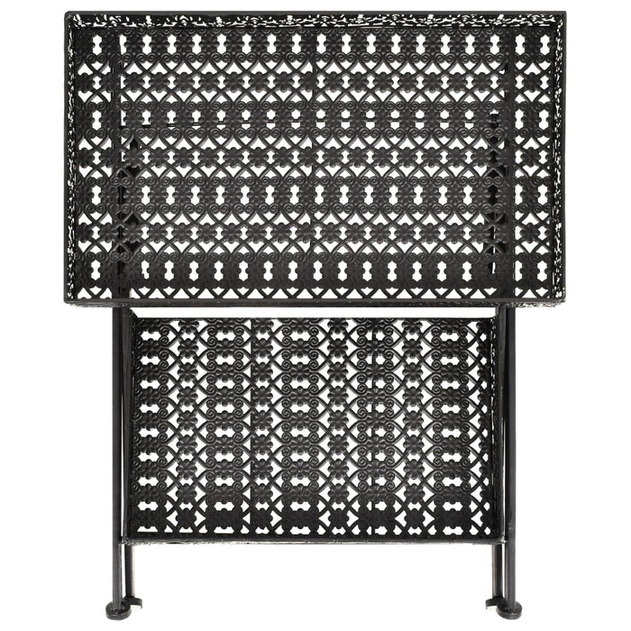 Măsuță de ceai pliabilă stil vintage negru 58x35x72 cm metal - WALTI WALTI