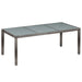 Set mobilier de exterior cu perne, 9 piese, gri, poliratan - WALTI WALTI