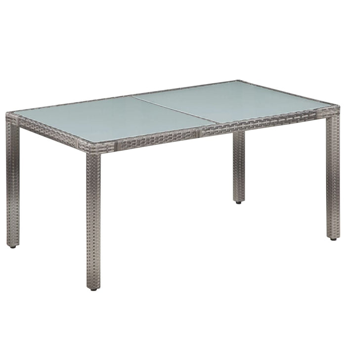 Set mobilier de exterior cu perne, 7 piese, gri, poliratan - WALTI WALTI