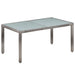 Set mobilier de exterior cu perne, 7 piese, gri, poliratan - WALTI WALTI