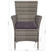 Set mobilier de exterior cu perne, 7 piese, gri, poliratan - WALTI WALTI