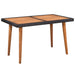 Set mobilier de exterior, 5 piese, negru și maro, poliratan - WALTI WALTI
