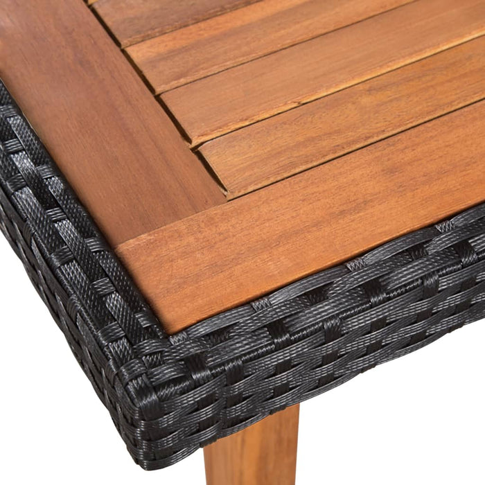 Set mobilier de exterior, 5 piese, negru și maro, poliratan - WALTI WALTI