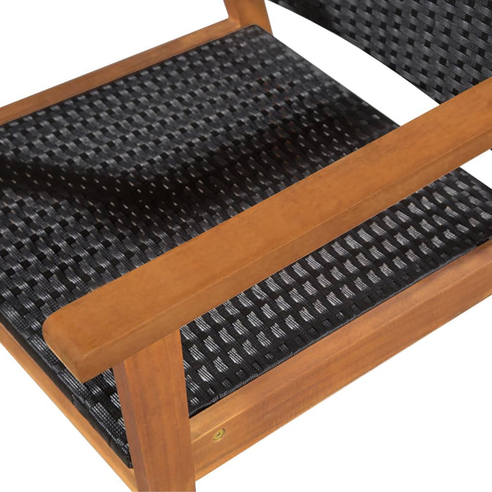 Set mobilier de exterior, 5 piese, negru și maro, poliratan - WALTI WALTI