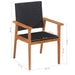 Set mobilier de exterior, 5 piese, negru și maro, poliratan - WALTI WALTI
