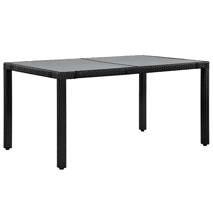 Set mobilier de exterior, 7 piese, negru, poliratan - WALTI WALTI