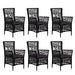 Set mobilier de exterior, 7 piese, negru, poliratan - WALTI WALTI
