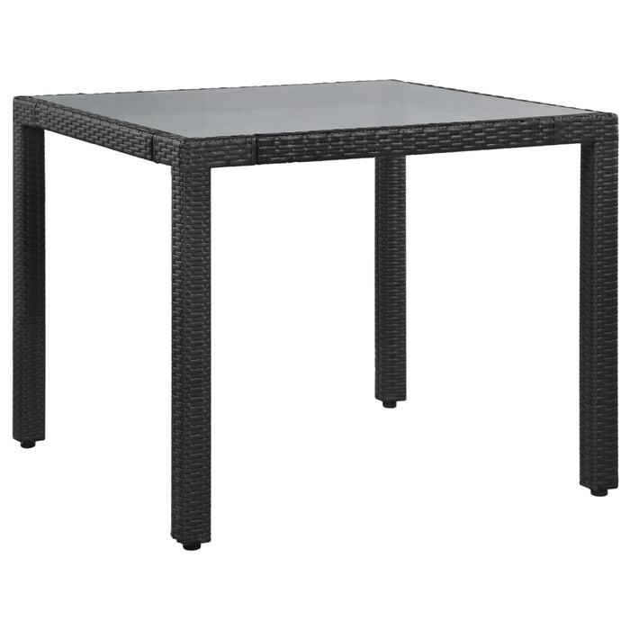 Set mobilier de exterior, 5 piese, negru, poliratan - WALTI WALTI