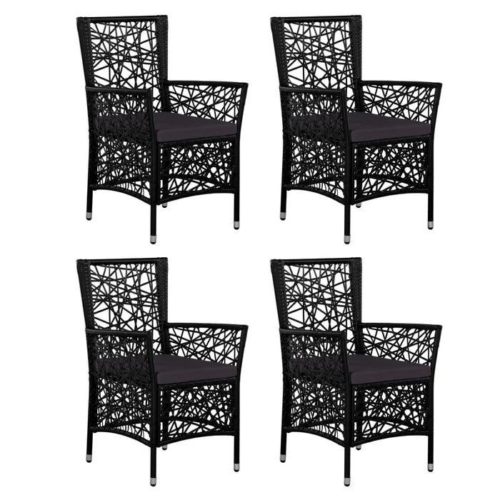 Set mobilier de exterior, 5 piese, negru, poliratan - WALTI WALTI