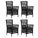 Set mobilier de exterior, 5 piese, negru, poliratan - WALTI WALTI