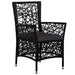 Set mobilier de exterior, 5 piese, negru, poliratan - WALTI WALTI