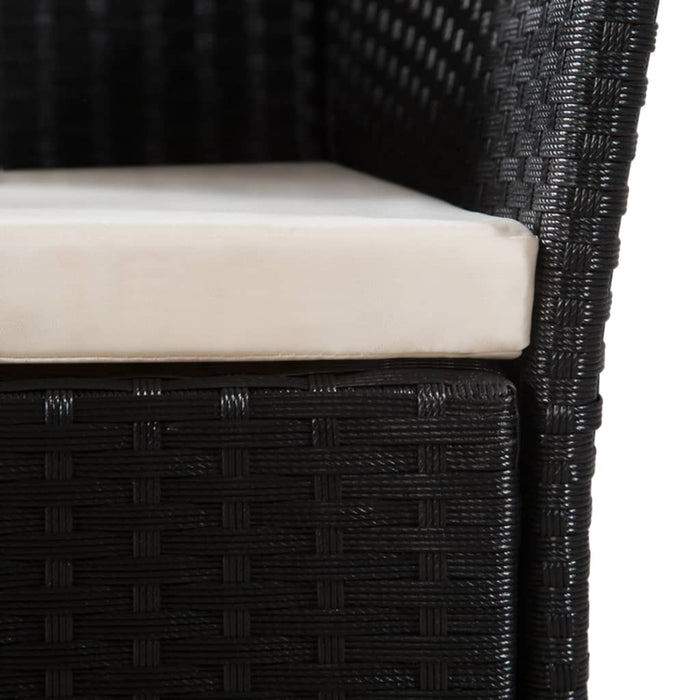 Set mobilier de exterior, 7 piese, negru și maro, poliratan - WALTI WALTI