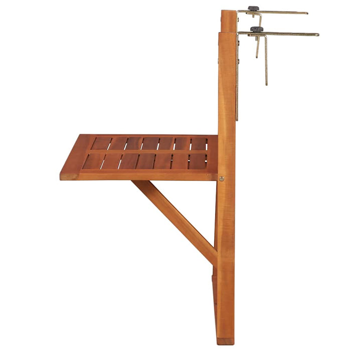 Masă de balcon suspendată, 64,5x44x80 cm, lemn masiv de acacia - WALTI WALTI