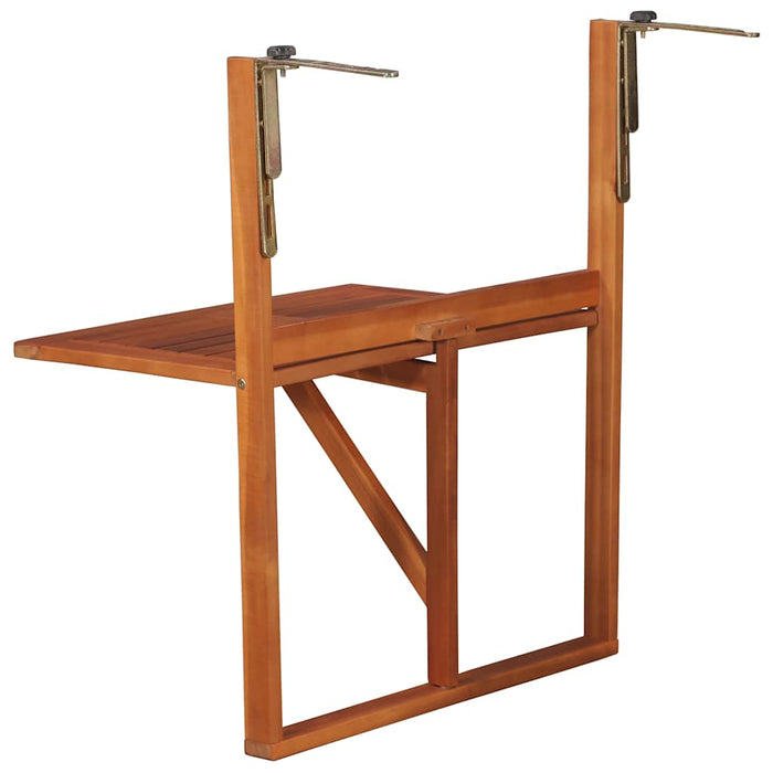 Masă de balcon suspendată, 64,5x44x80 cm, lemn masiv de acacia - WALTI WALTI