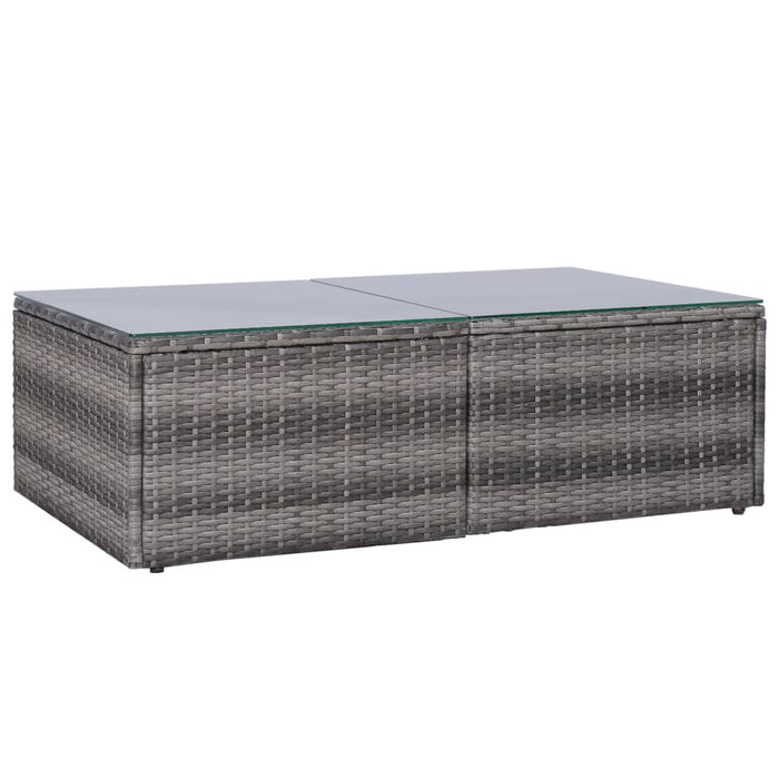 Set mobilier de grădină cu perne, 8 piese, gri, poliratan - WALTI WALTI
