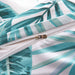 Set husă pilotă, imprimeu frunze, verde, 140x200/60x70 cm - WALTI WALTI