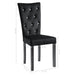 Scaune de bucătărie, 4 buc., negru, catifea - WALTI WALTI