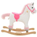Balansoar unicorn de pluș, 65 x 32 x 58 cm, alb și roz - WALTI WALTI