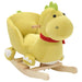 Balansoar animal cu spătar dragon pluș 60x32x53 cm verde lime - WALTI WALTI