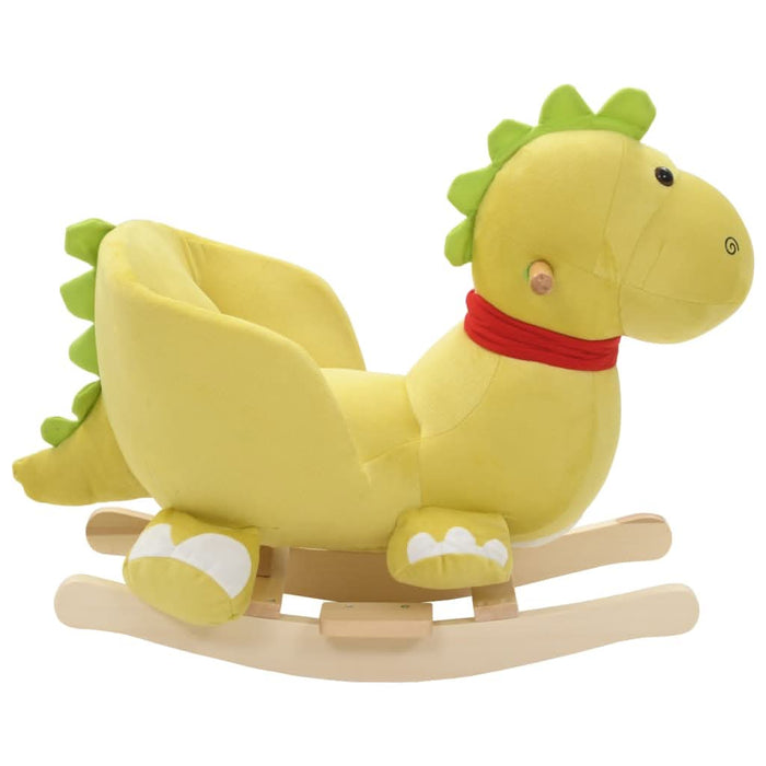 Balansoar animal cu spătar dragon pluș 60x32x53 cm verde lime - WALTI WALTI