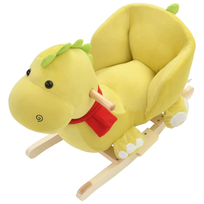 Balansoar animal cu spătar dragon pluș 60x32x53 cm verde lime - WALTI WALTI