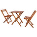 Set mobilier bistro pliabil, 3 piese, lemn masiv de acacia - WALTI WALTI
