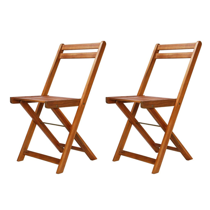 Set mobilier bistro pliabil, 3 piese, lemn masiv de acacia - WALTI WALTI