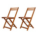Set mobilier bistro pliabil, 3 piese, lemn masiv de acacia - WALTI WALTI