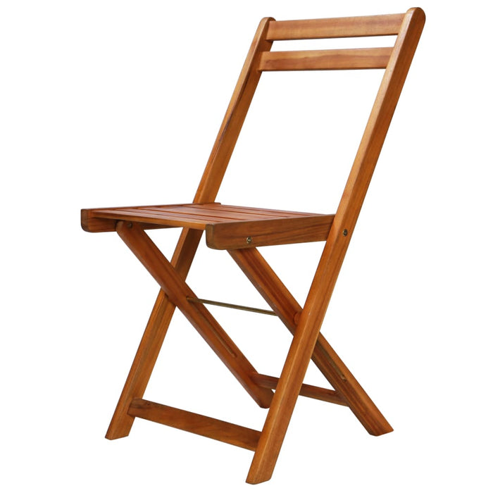 Set mobilier bistro pliabil, 3 piese, lemn masiv de acacia - WALTI WALTI