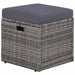Set mobilier de grădină cu perne, 4 piese, gri, poliratan - WALTI WALTI