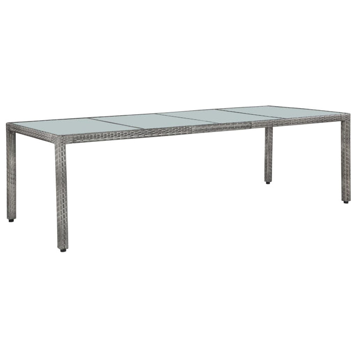 Set mobilier de exterior cu perne, 11 piese, gri, poliratan - WALTI WALTI