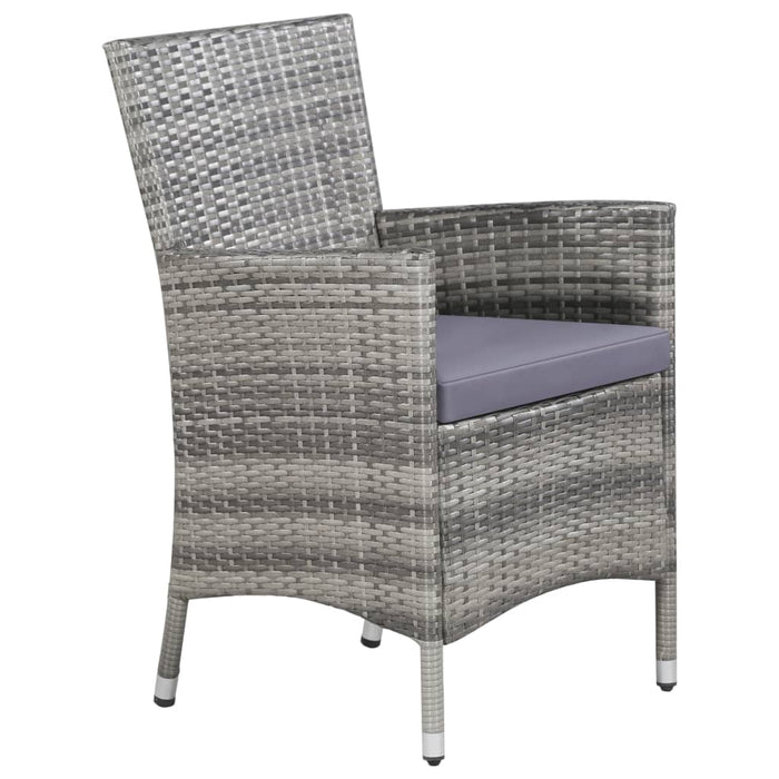 Set mobilier de exterior cu perne, 11 piese, gri, poliratan - WALTI WALTI