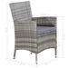 Set mobilier de exterior cu perne, 11 piese, gri, poliratan - WALTI WALTI