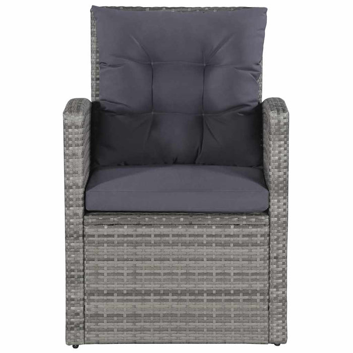 Set mobilier de grădină cu perne, 6 piese, gri, poliratan WALTI