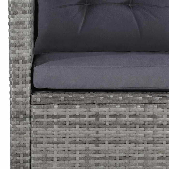 Set mobilier de grădină cu perne, 6 piese, gri, poliratan WALTI