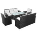 Set mobilier de grădină cu perne, 5 piese, negru, poliratan - WALTI WALTI