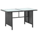 Set mobilier de grădină cu perne, 5 piese, negru, poliratan - WALTI WALTI