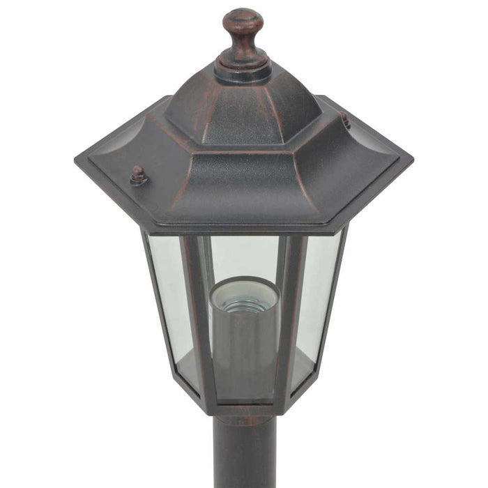 Stâlp iluminare grădină, 6 buc., bronz, 110 cm, aluminiu, E27 - WALTI WALTI