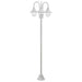 Stâlp iluminare grădină, E27, 220 cm, aluminiu, 3 lămpi, alb - WALTI WALTI