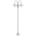 Stâlp iluminare grădină, E27, 220 cm, aluminiu, 3 lămpi, alb - WALTI WALTI
