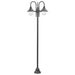 Stâlp iluminare grădină, E27, 220 cm, aluminiu, 3 lămpi, bronz - WALTI WALTI
