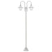 Stâlp cu lumini de grădină E27 220 cm, aluminiu 2 lămpi, alb - WALTI WALTI